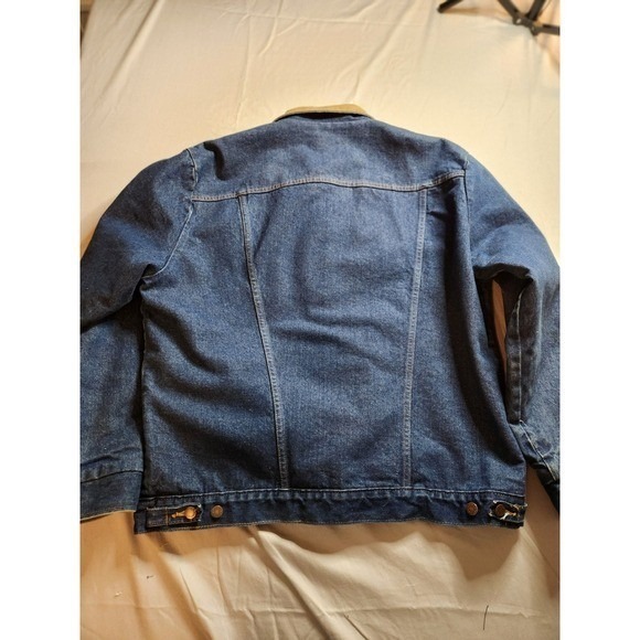 Wrangler Authentic Vintage Western Denim Jacket Mens L Lined Corduroy Collar - Picture 5 of 12